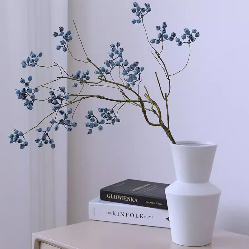 Matte White Ceramic Vase Farmhouse Home Decor