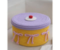 Cute Cotton Yarn Woven Dustproof Storage Decor Basket