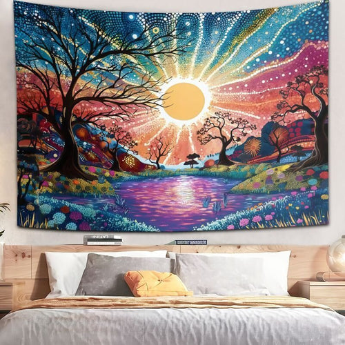 Boho Mandala Floral Wall Tapestry Beach Decor