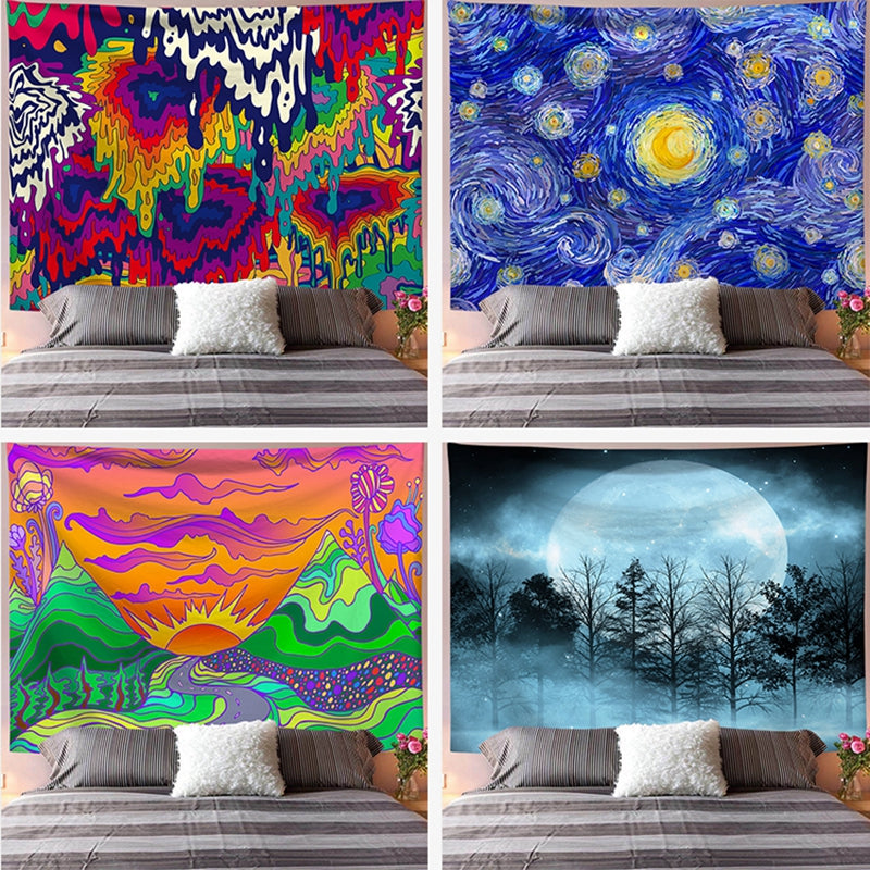 Mandala Celestial Floral Boho Wall Tapestry Dorm Decor