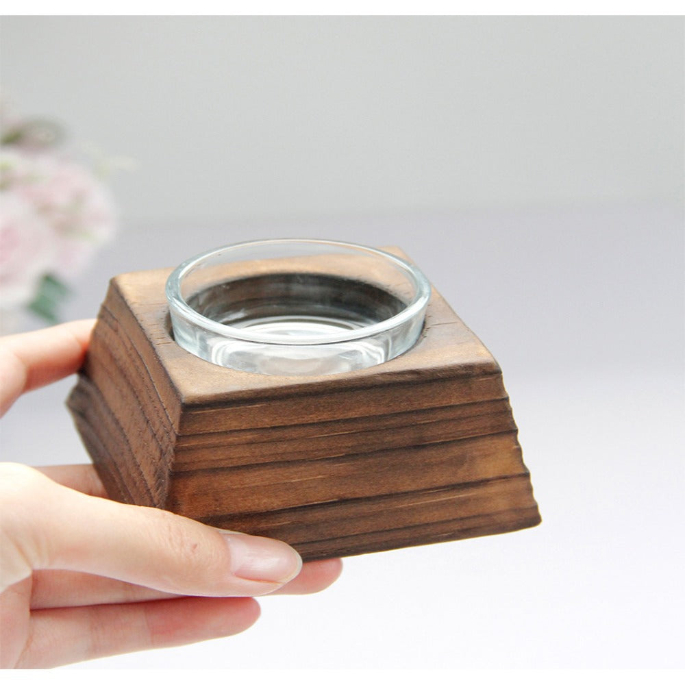 Walnut Wood Candle Holder