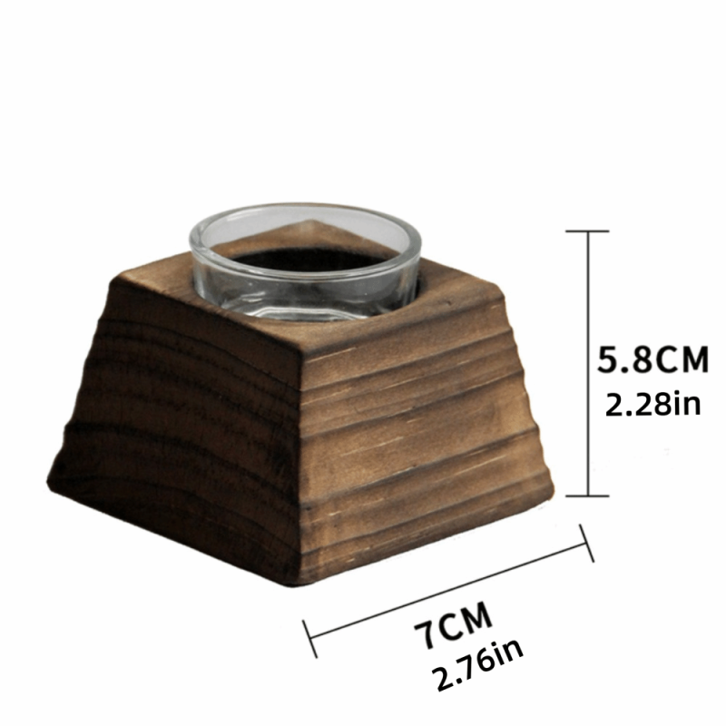 Walnut Wood Candle Holder