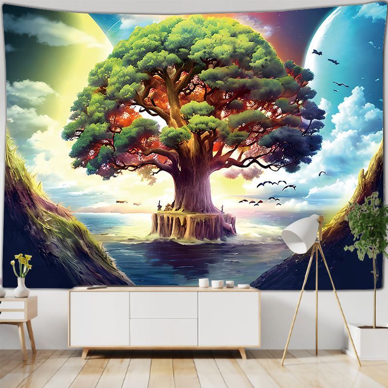 Vintage Boho Tree Wall Tapestry Bedroom Sofa Decor