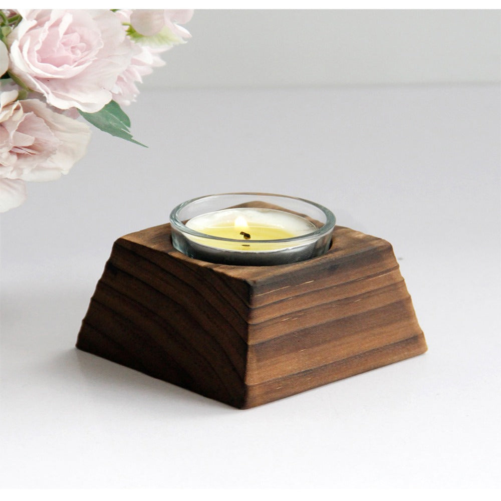 Walnut Wood Candle Holder