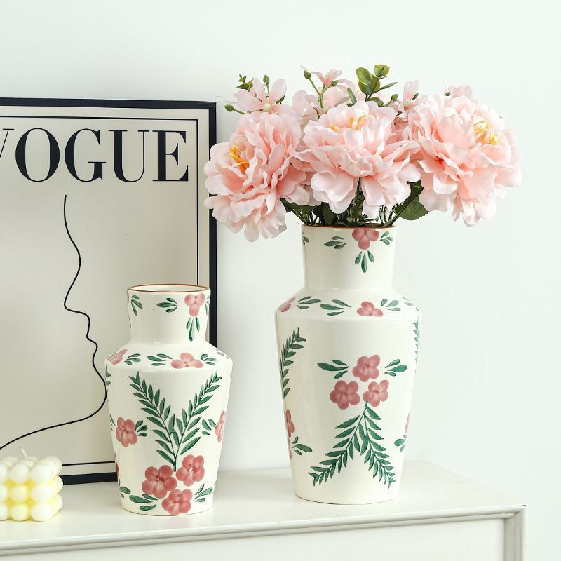 New Chinese Handmade Ceramic Vase Floral Table Decor