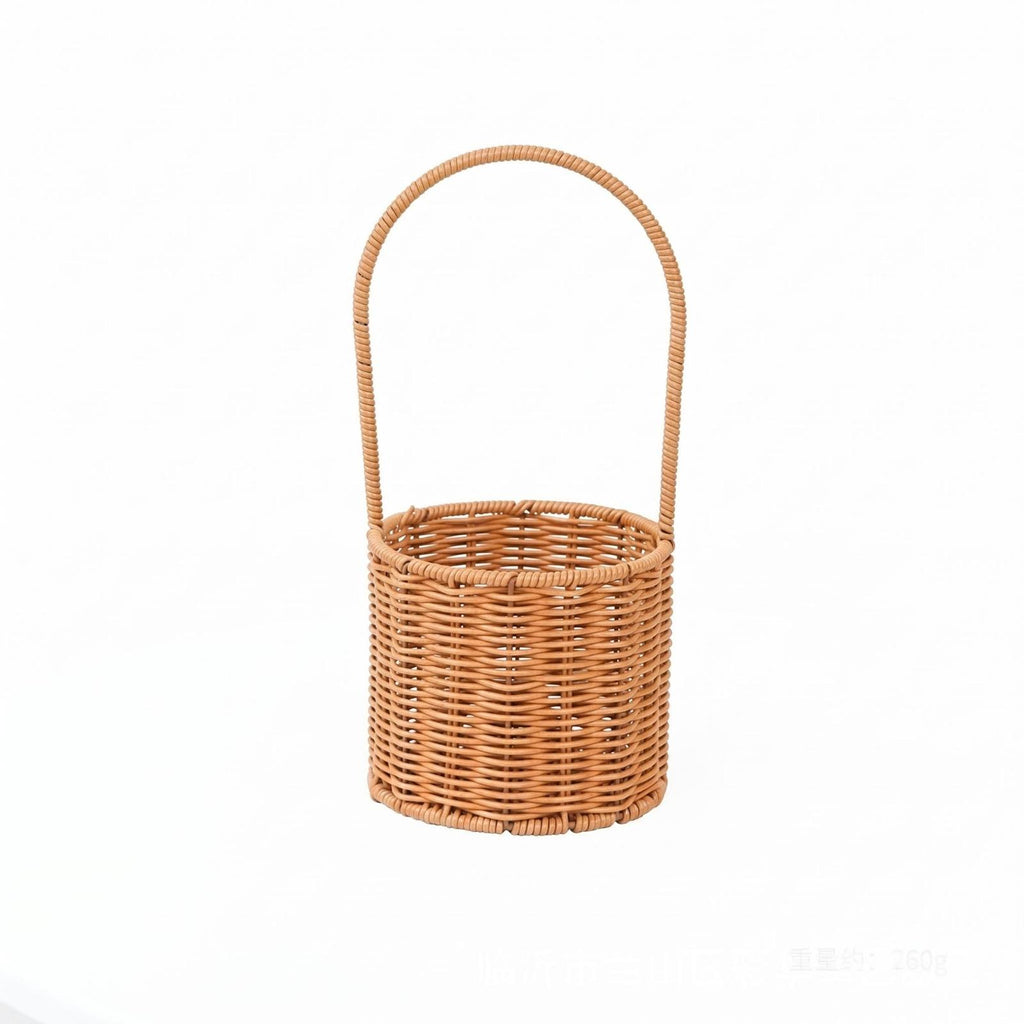 Handwoven Rattan Storage Basket Home Shelf Decor