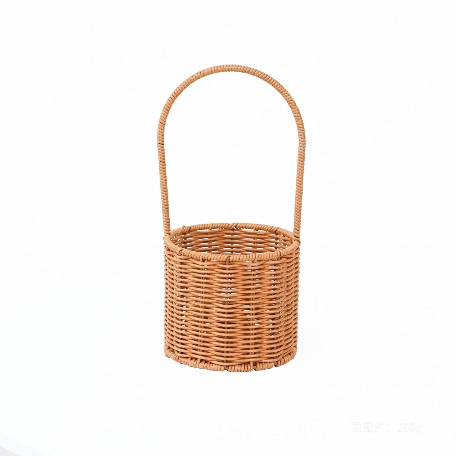 Handwoven Rattan Storage Basket Home Shelf Decor