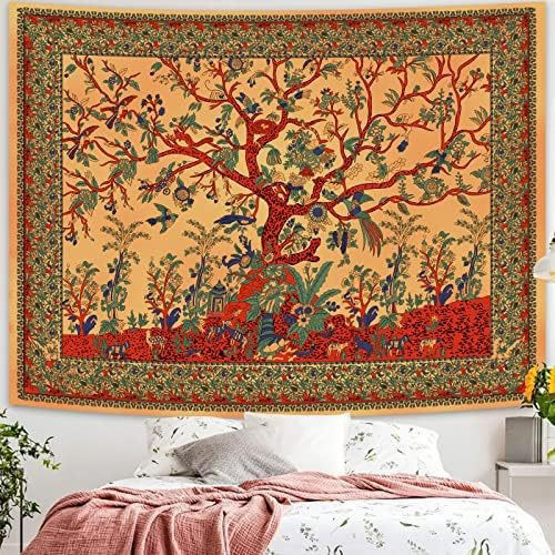 Vintage Mandala Tree Wall Tapestry Bedroom Boho Decor
