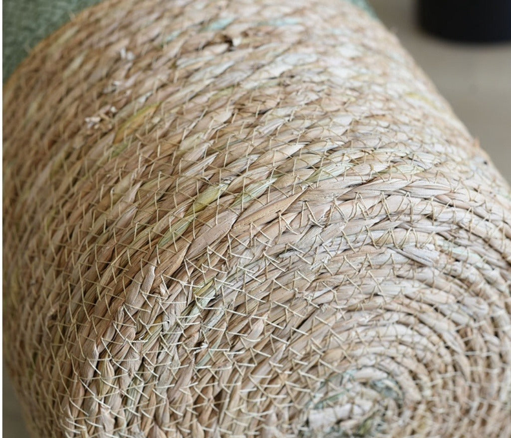 Woven Rattan Seagrass Home Garden Storage Flower Baskets