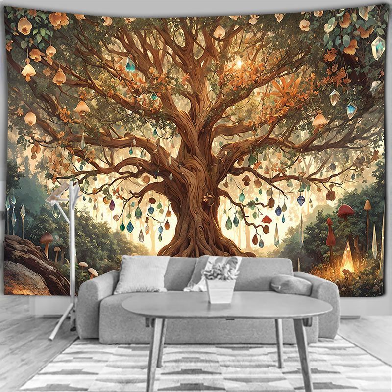 Vintage Boho Tree Wall Tapestry Bedroom Sofa Decor