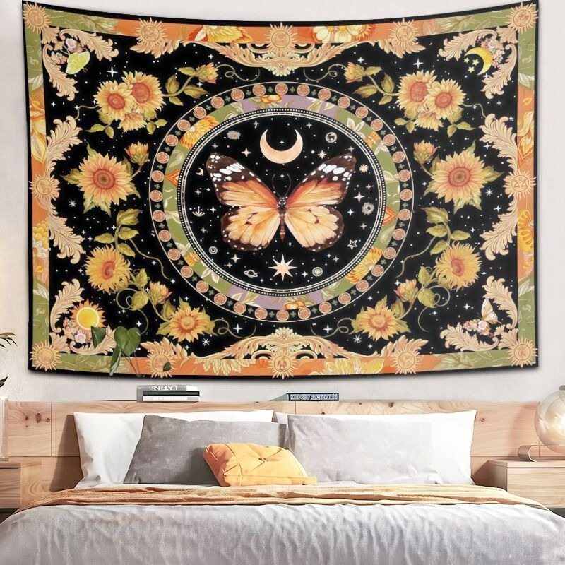 Boho Mandala Floral Wall Tapestry Beach Decor