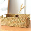 Rectangular Grass Rattan Home Decor Storage Basket Box