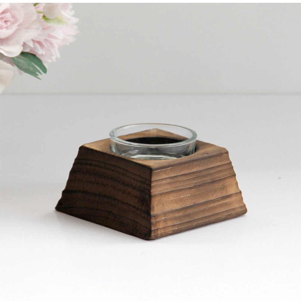 Walnut Wood Candle Holder