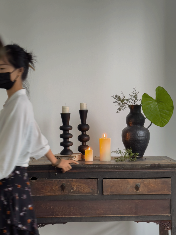 High-end Wooden Candle Stand Decoration
