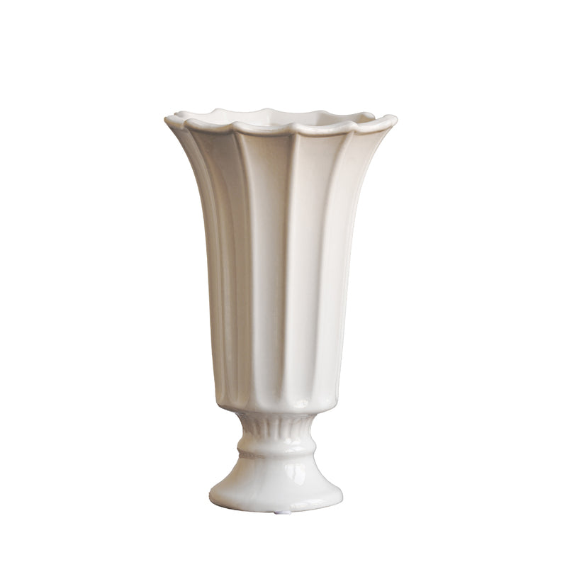 Vintage Ceramic Vase Wide Mouth