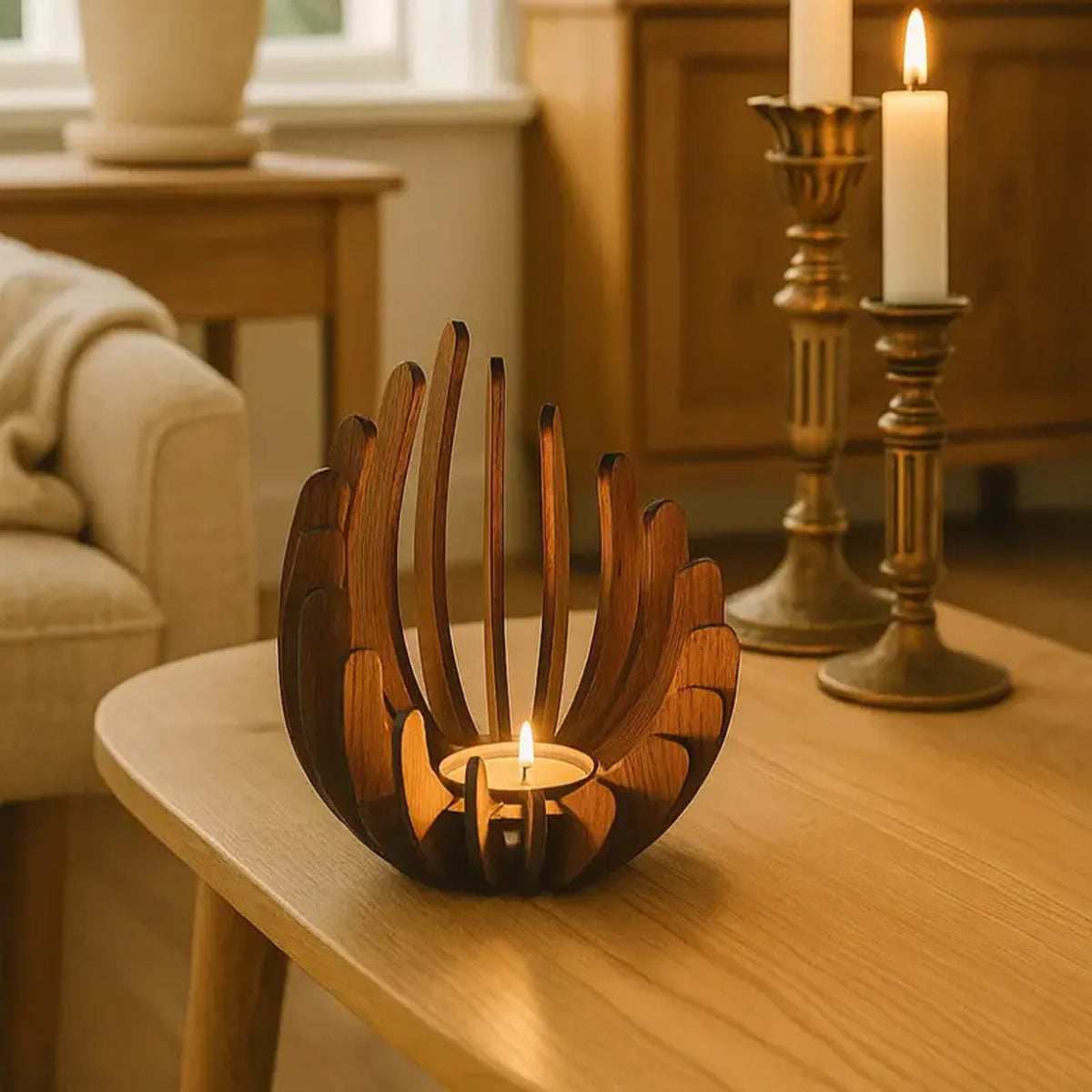 1Pc Hand-Assembled Lotus Candle Holder