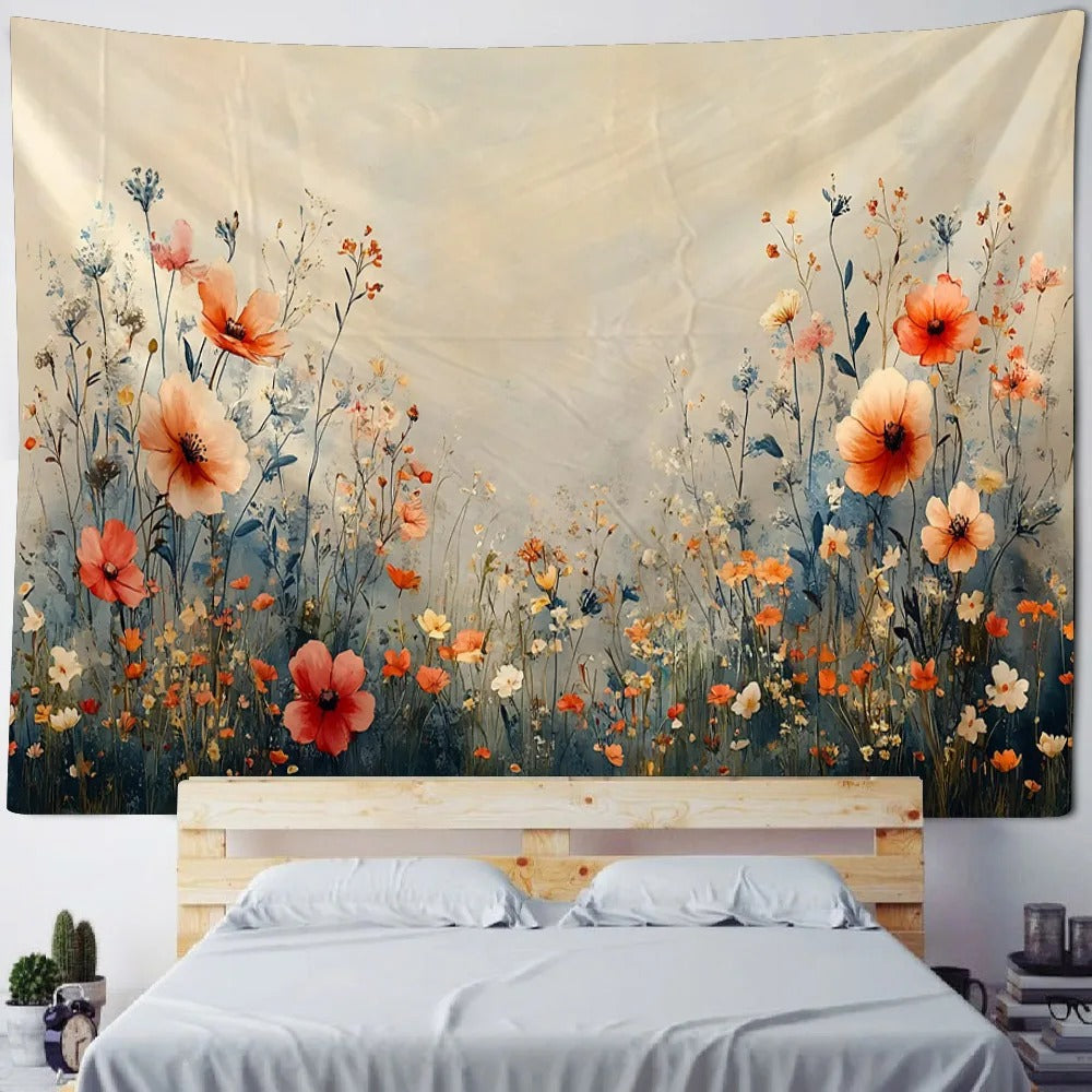Bohemian Floral Nordic Wall Tapestry Bedroom Decor