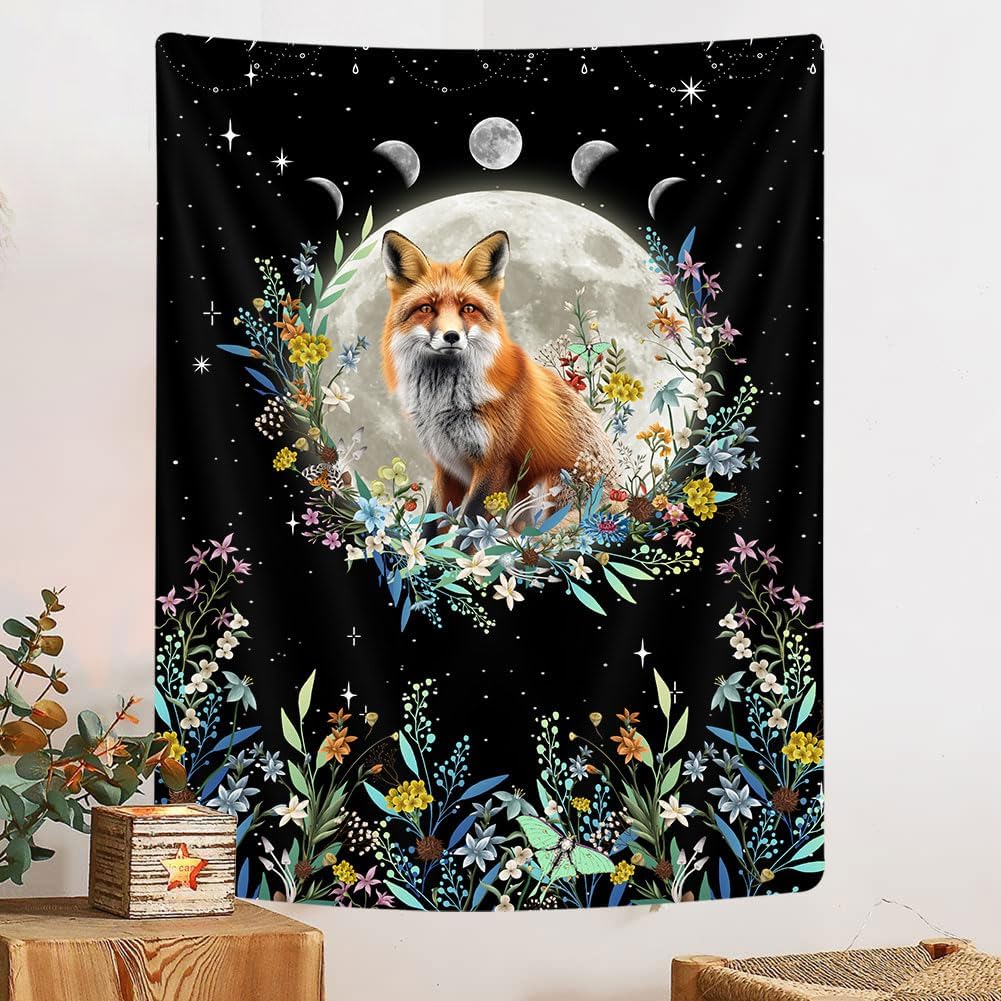 Boho Butterfly Floral Vintage Wall Tapestry Bedroom Decor