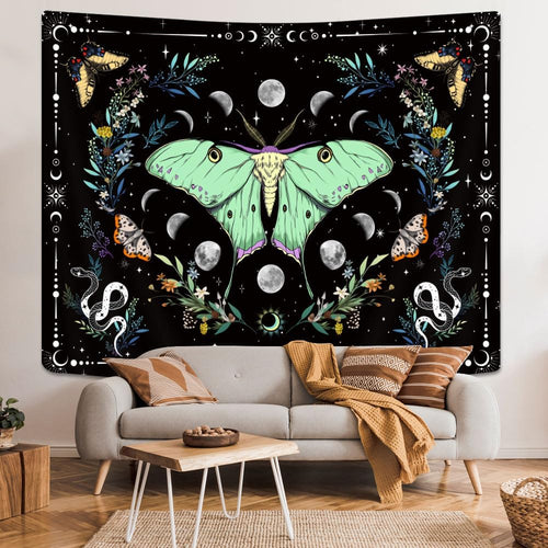 Boho Butterfly Floral Vintage Wall Tapestry Bedroom Decor