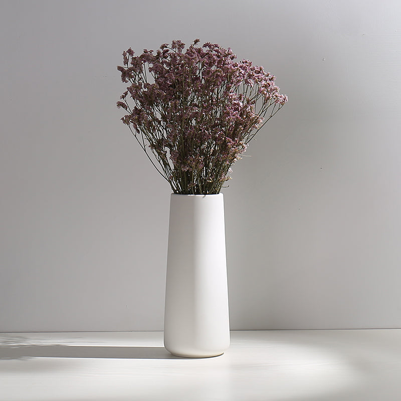 Fresh and Modern White Ceramic Vase for Home Decoration