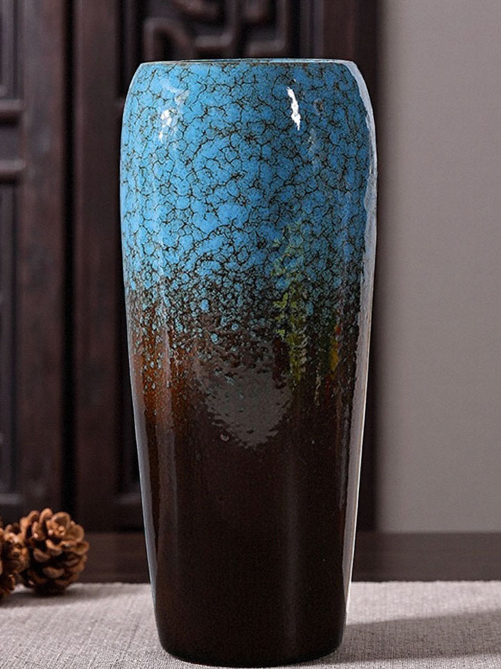 Red Festive Ceramic Vase