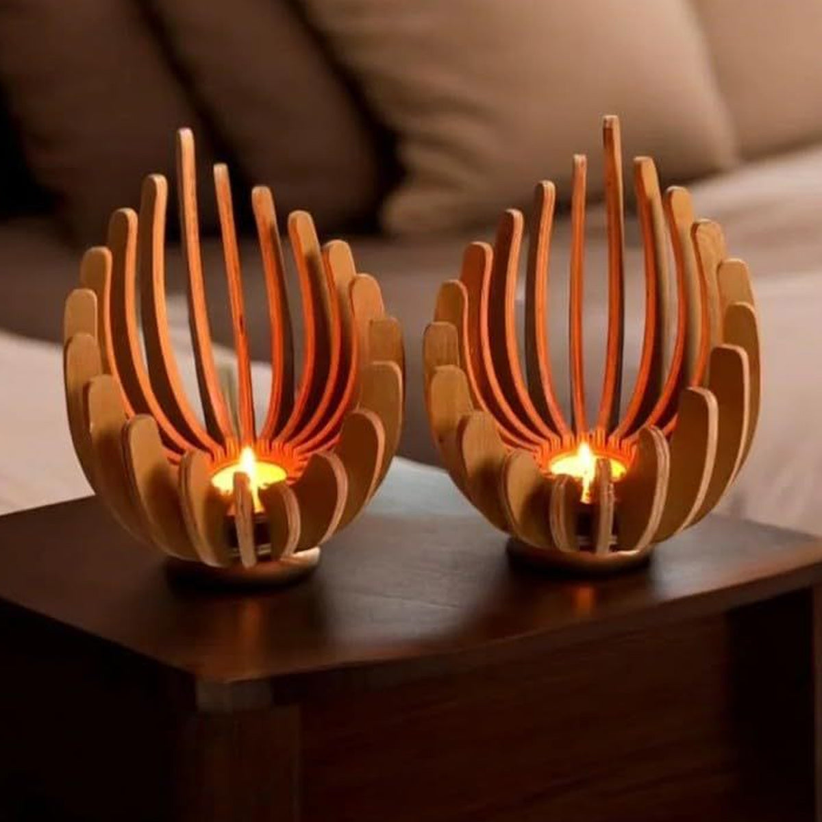 1Pc Hand-Assembled Lotus Candle Holder