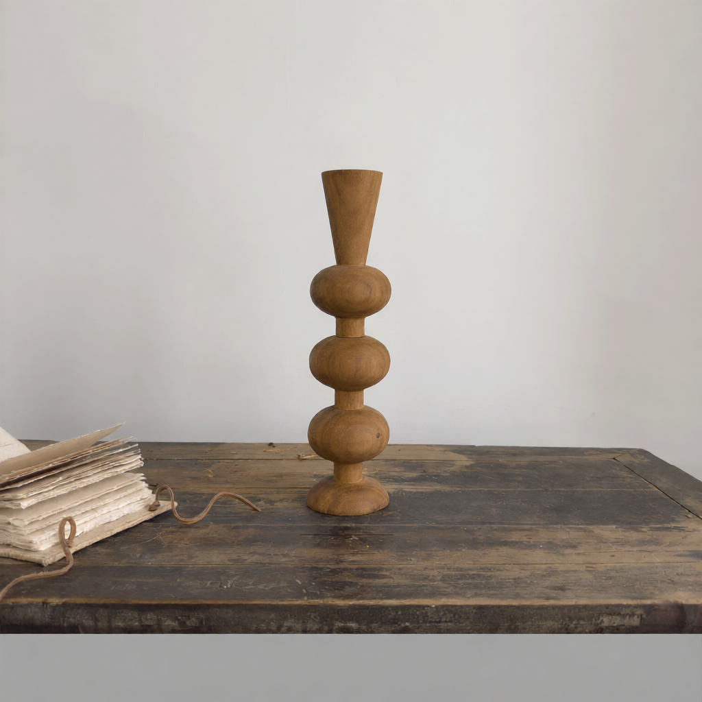 High-end Wooden Candle Stand Decoration