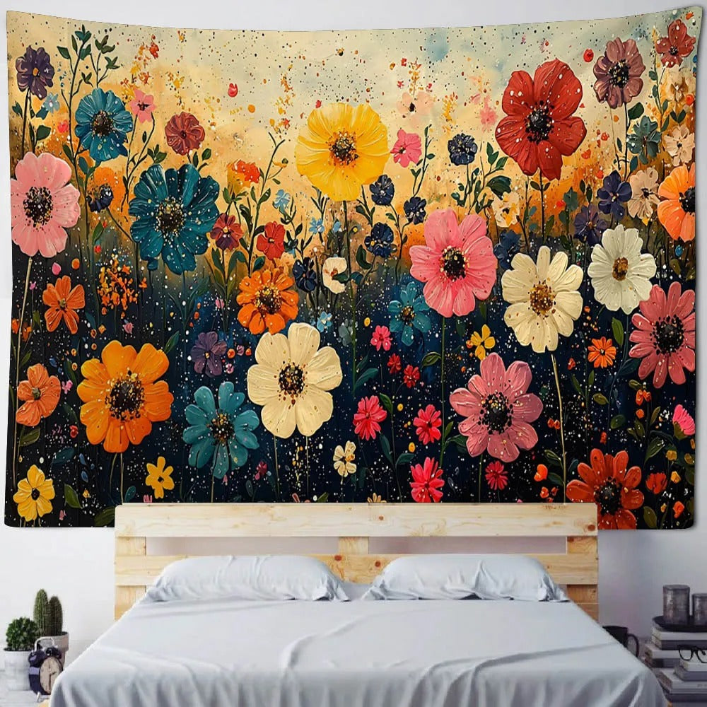 Bohemian Floral Nordic Wall Tapestry Bedroom Decor