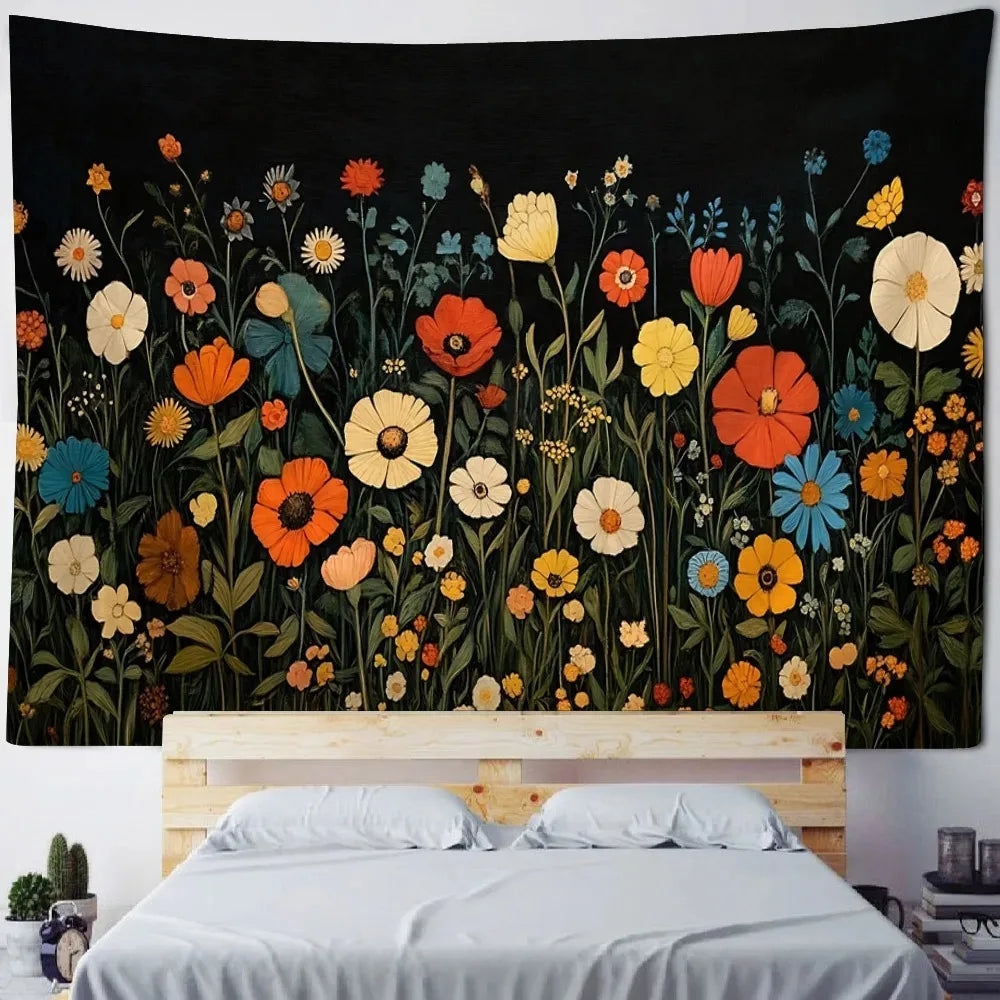 Bohemian Floral Nordic Wall Tapestry Bedroom Decor