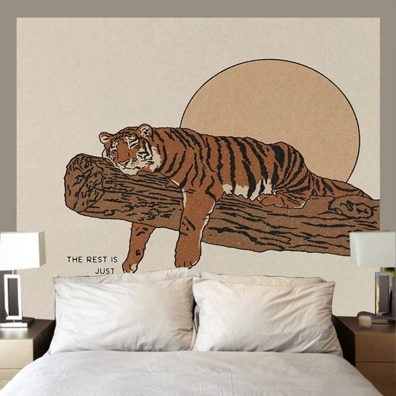 Bohemian Tiger Wall Tapestry Sofa Aesthetic Home Decor