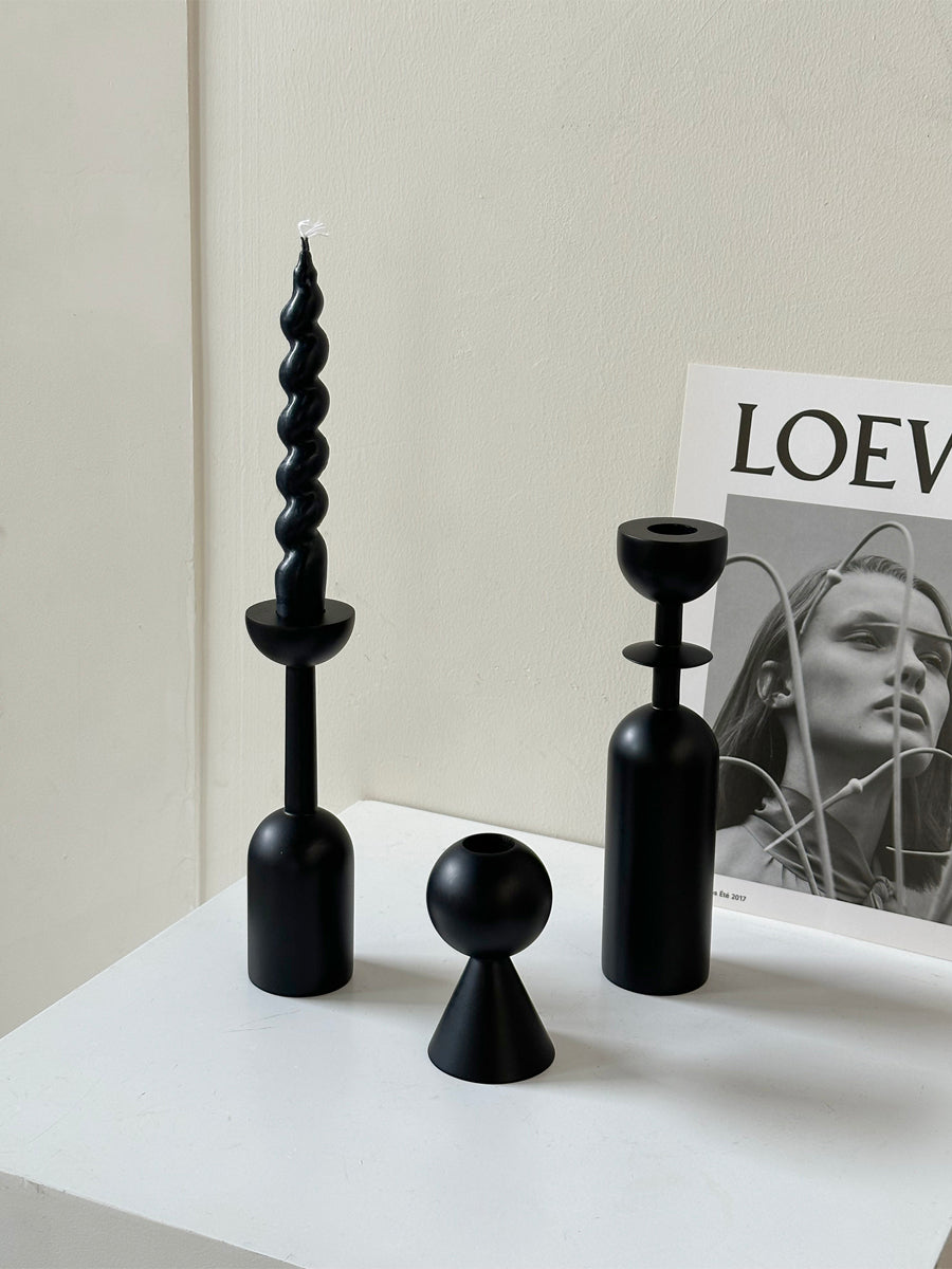 Vintage Wooden Candle Holder
