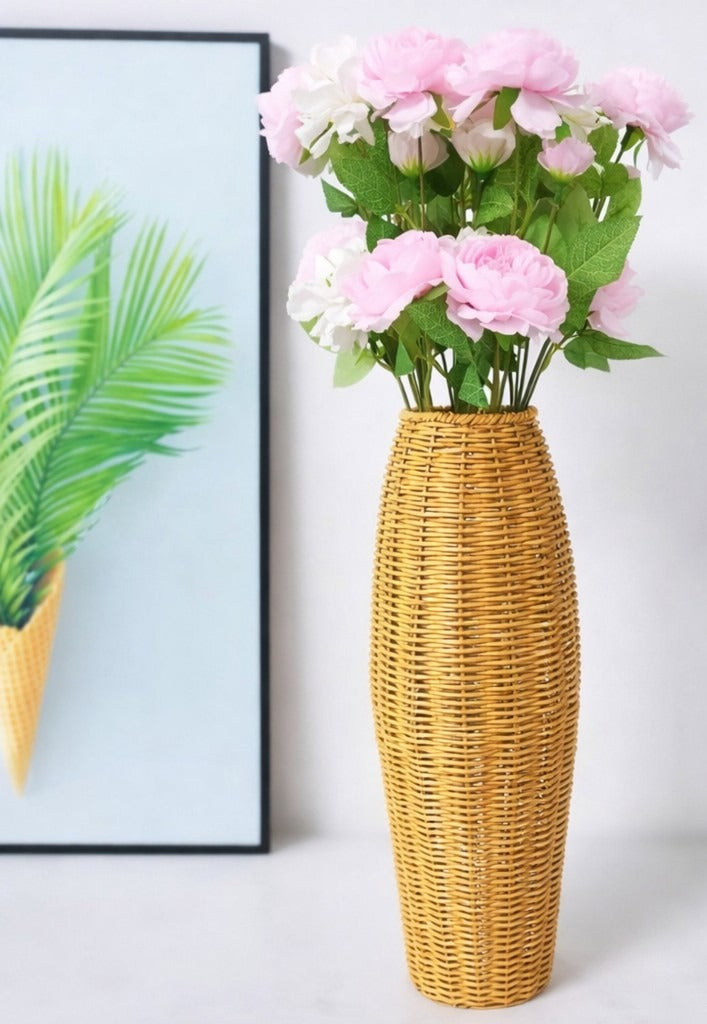 Natural Seagrass Woven Plant Storage Wood Basket Decor