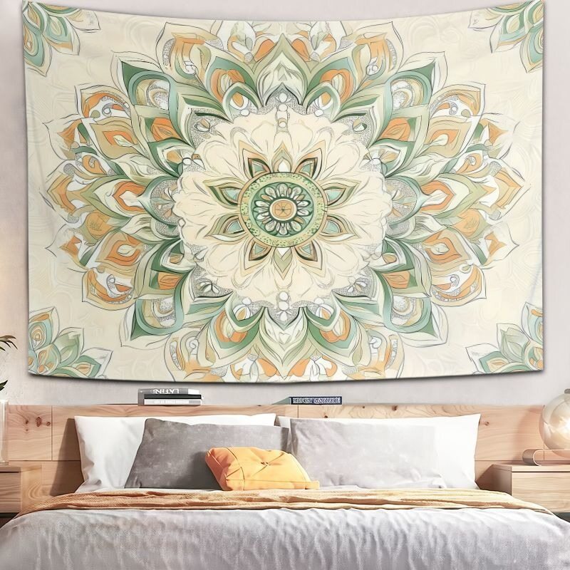 Boho Mandala Floral Wall Tapestry Beach Decor