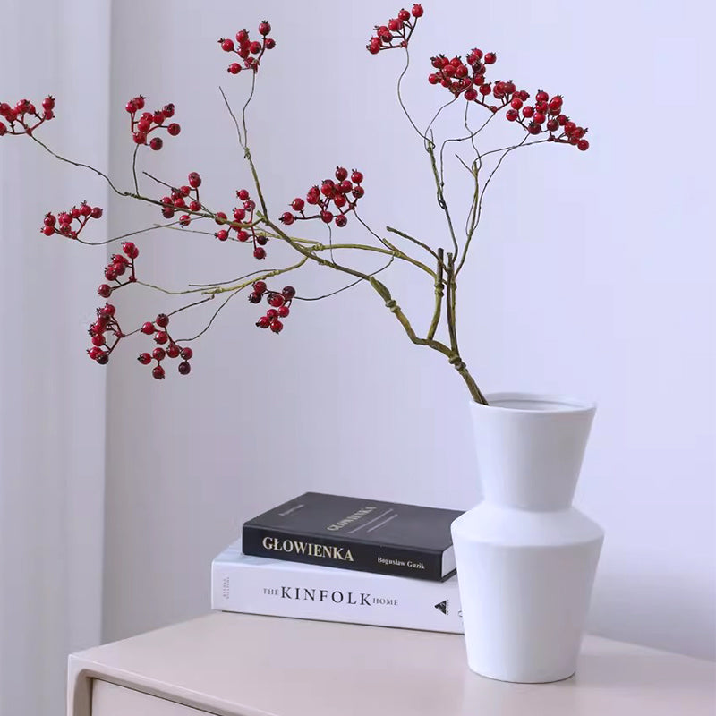 Matte White Ceramic Vase Farmhouse Home Decor