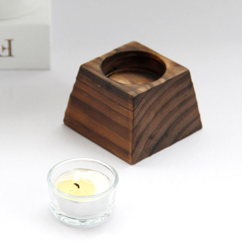 Walnut Wood Candle Holder