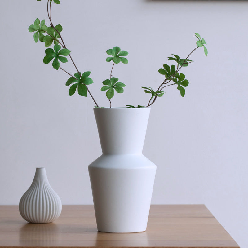Matte White Ceramic Vase Farmhouse Home Decor