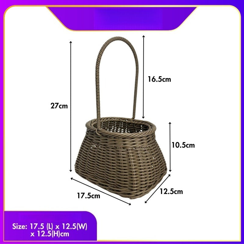 Boho Rattan Floral Gift Storage Decor Basket Pot