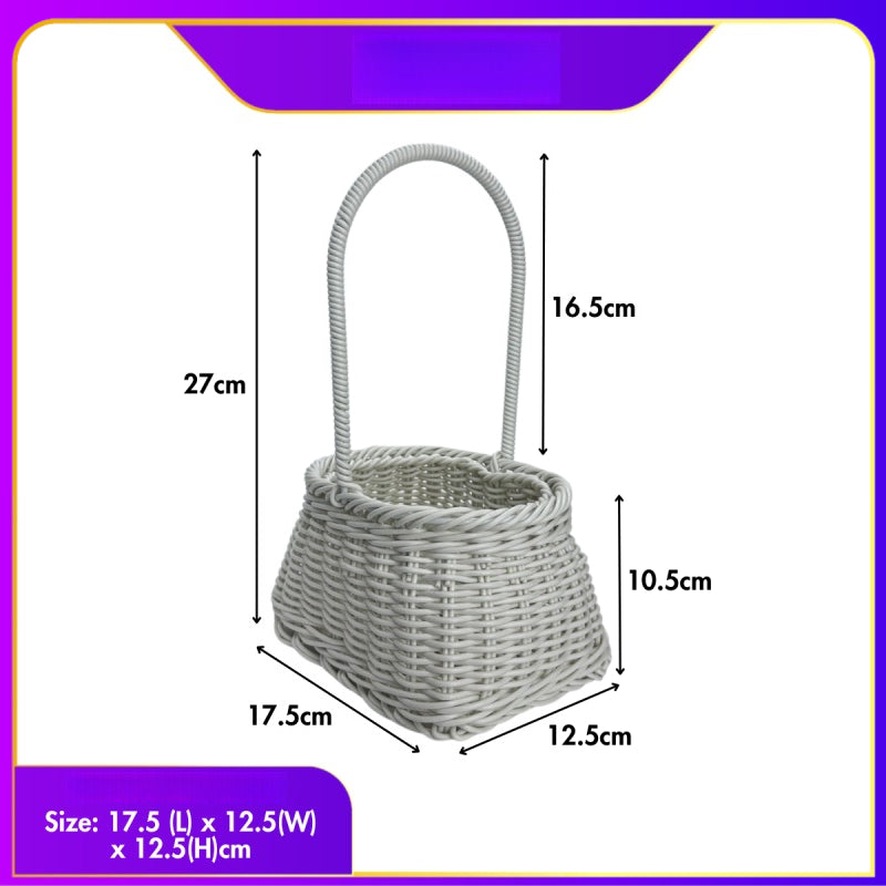 Boho Rattan Floral Gift Storage Decor Basket Pot