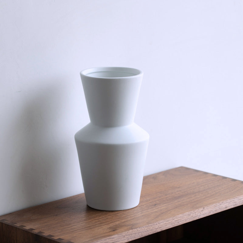 Matte White Ceramic Vase Farmhouse Home Decor